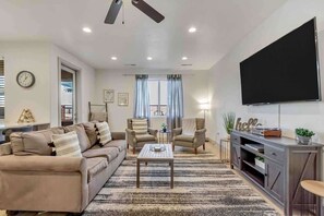 Living room with pull out couch bed