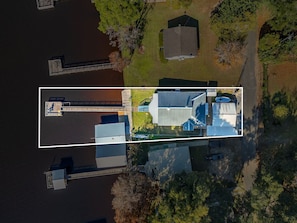 Aerial view of property