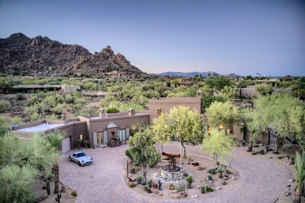 Aerial photo of main house