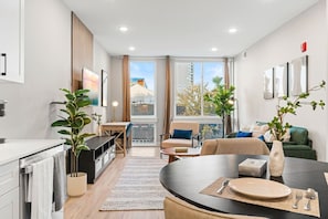 Kitchen with access to Modern Spacious Living area.