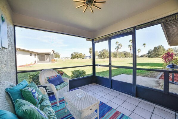 Private back patio