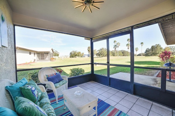 Private back patio