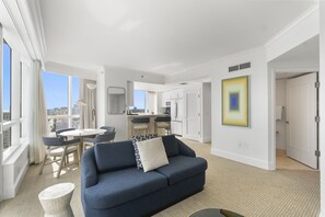 Living Room + Full Bathroom
