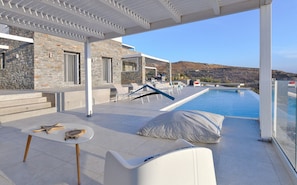 Part of the terrace and one of the shaded areas