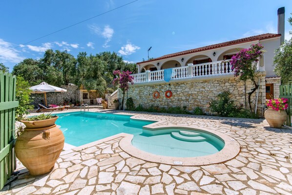 Perfect moments on a sunny pool patio