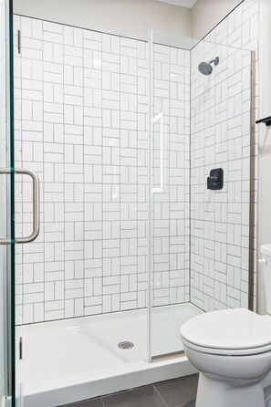 The bathroom is a private sanctuary, with a layout and features that make it the perfect place to rejuvenate.