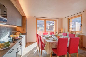 Kitchen and dining area