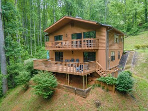 Back view of decks