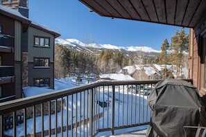 Balcony has a Grill with Mountain and Ski Trail Views
