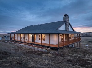 This property features a fully stocked kitchen, and with two levels of space, there's room for everyone to spread out and unwind.