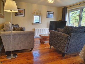 Living room with smart TV