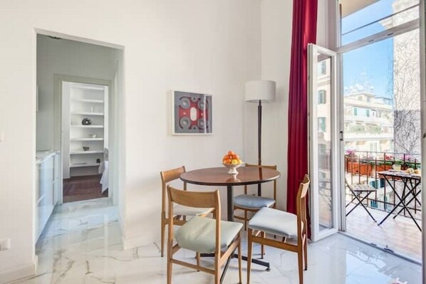 Living room with balcony
