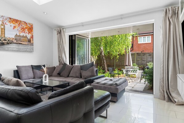 Living room with garden access