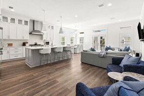 The open floor plan creates a relaxing vibe