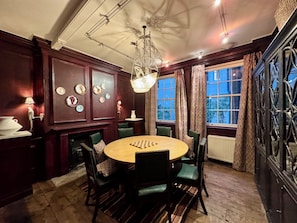 Paneled Dining Room - round table to seat 8 guests