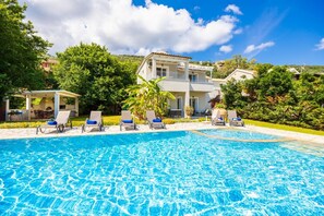 Beautiful villa with private pool, terrace, and garden with sea views