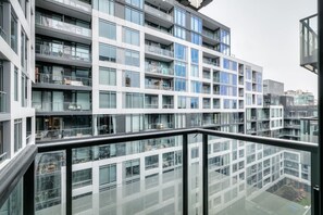 West-facing private balcony, perfect for enjoying sunset views with your morning coffee or evening drink.