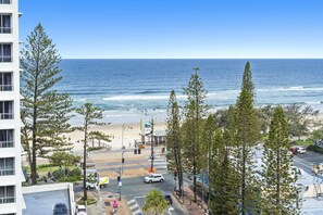 Glittering ocean view from the balcony