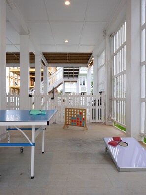 Game area on the main level of the home