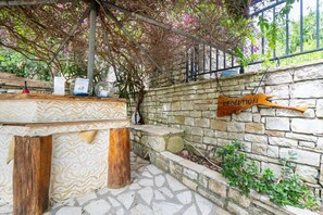 Outdoor reception area on property grounds