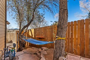 Hammock in the backyard