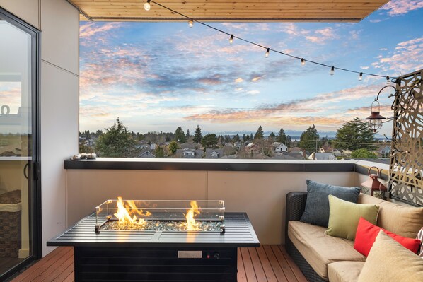 Views from the primary bedroom sliding doors