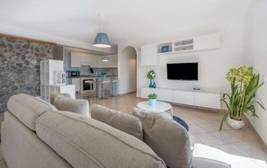 Living room and kitchenette