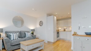 Kitchen is spacious and flows nicely into the living space