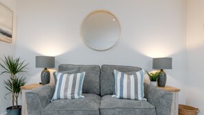 This open living space is the social hub of the apartment