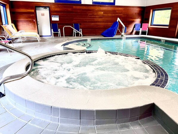Soak away your stress in the community hot tub.