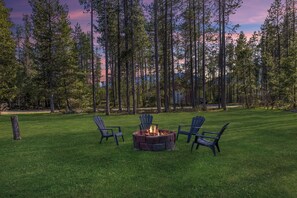 Nothing says vacation like twilight around the fire.