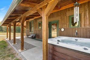 Relax in the hot tub after a day of outdoor fun! 