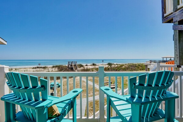 View from mid level deck