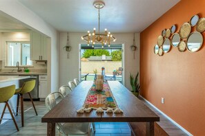 The indoor/outdoor concept is ideal  to enjoy the beautiful Arizona weather.