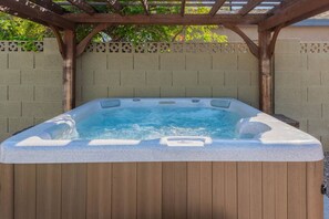 Enjoy the shaded hot tub!