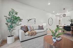 Put your feet up and relax with a good book, or enjoy conversation with family and friends in the comfortable living room. The sleeper sofa is available for additional guests.
