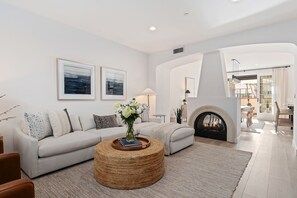 Cozy Interior with See Through Fireplace