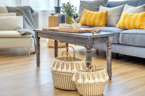Modern design defines this San Gabriel furnished apartment with elegant comfort.