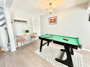Awesome games room to enjoy. Added fun for families or our working guests. For more information, or to discuss rates contact:Bellaire StaysE: chantelle@bellairestays.co.ukM: +44 (0) 7484312887