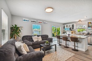 Cozy up in the living area and stream all your favorite entertainment