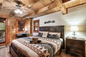 Sleep comfortably in the king bed in this spacious master suite