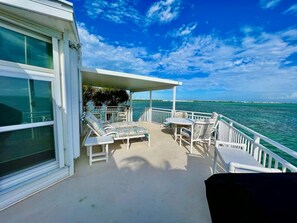 Deck area with open water view