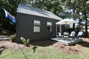 Pour a cup of coffee or cocktail and enjoy hearing the birds chirp on your private patio