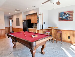 OSA15: Da Kine By Da C | LL Rec Room - Pool Table, Full-Sized Refrigerator