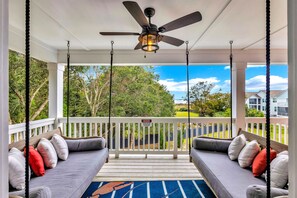 just a .5 mile walk from Fish Haul Beach with stunning ocean views from multiple decks