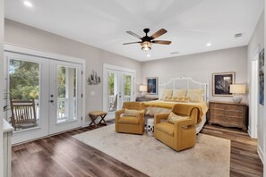 6 bedrooms for up to 18 guests: 2 King En-suites + 3 Queen Rooms + 1 Bunk Room with 2 Full over Queen Beds + 1 Queen Sleeper Sofa in the family room