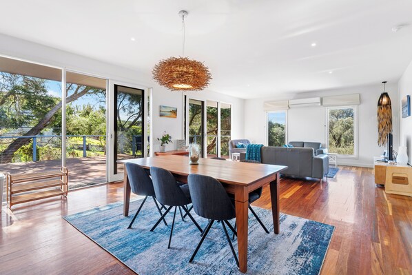 Start your morning in this spacious dining area
