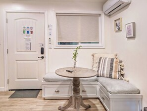 Relax in a cozy living area designed for comfort in your San Gabriel Valley stay