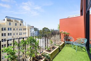 Private terrace with views facing North