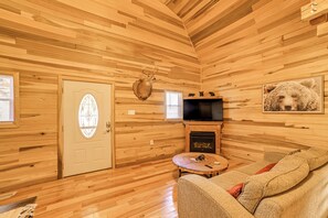 Living Area | Smart TV w/ Cable | Electric Fireplace | Board Games | 1st Floor